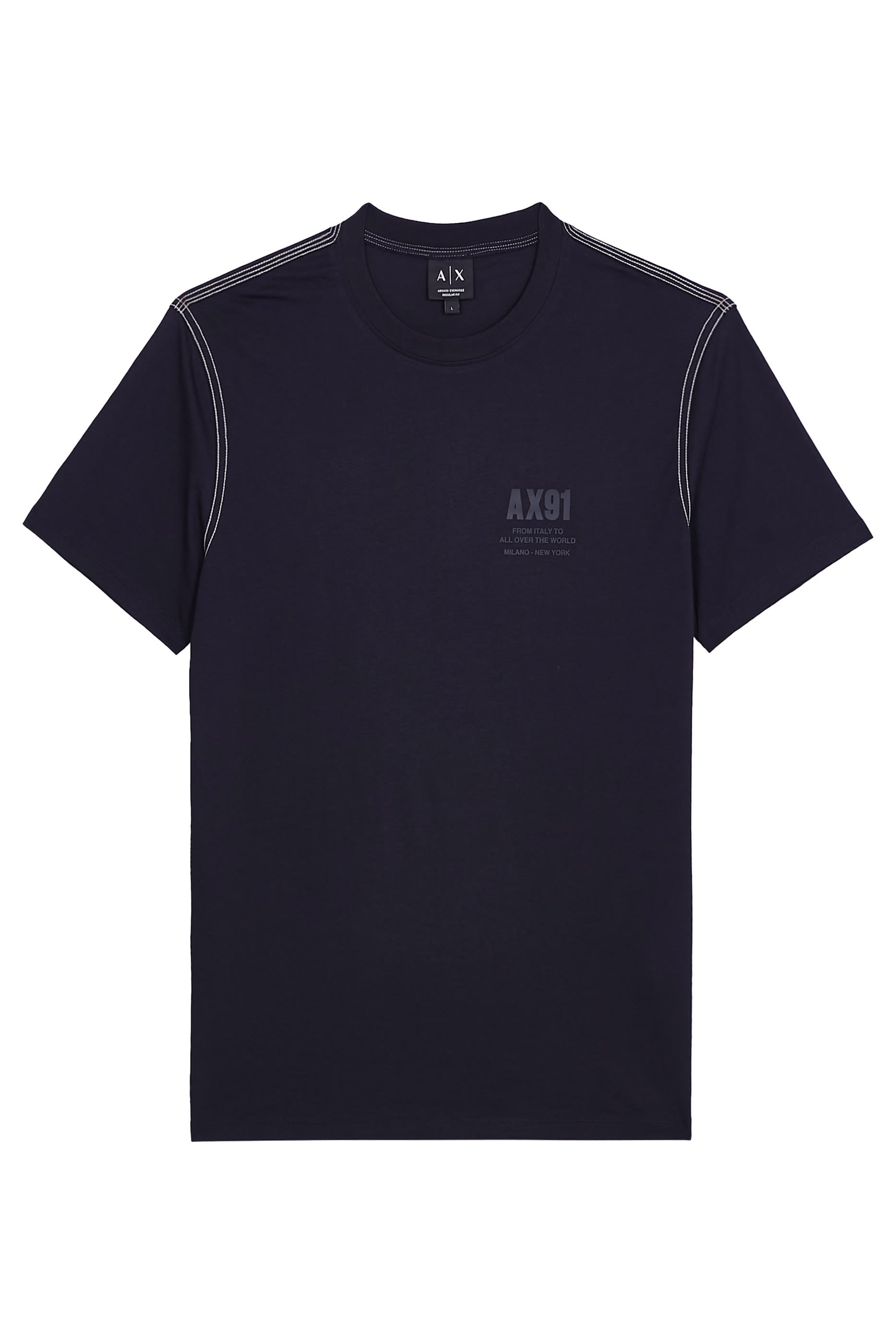AX Logo Cotton-Jersey T-Shirt
