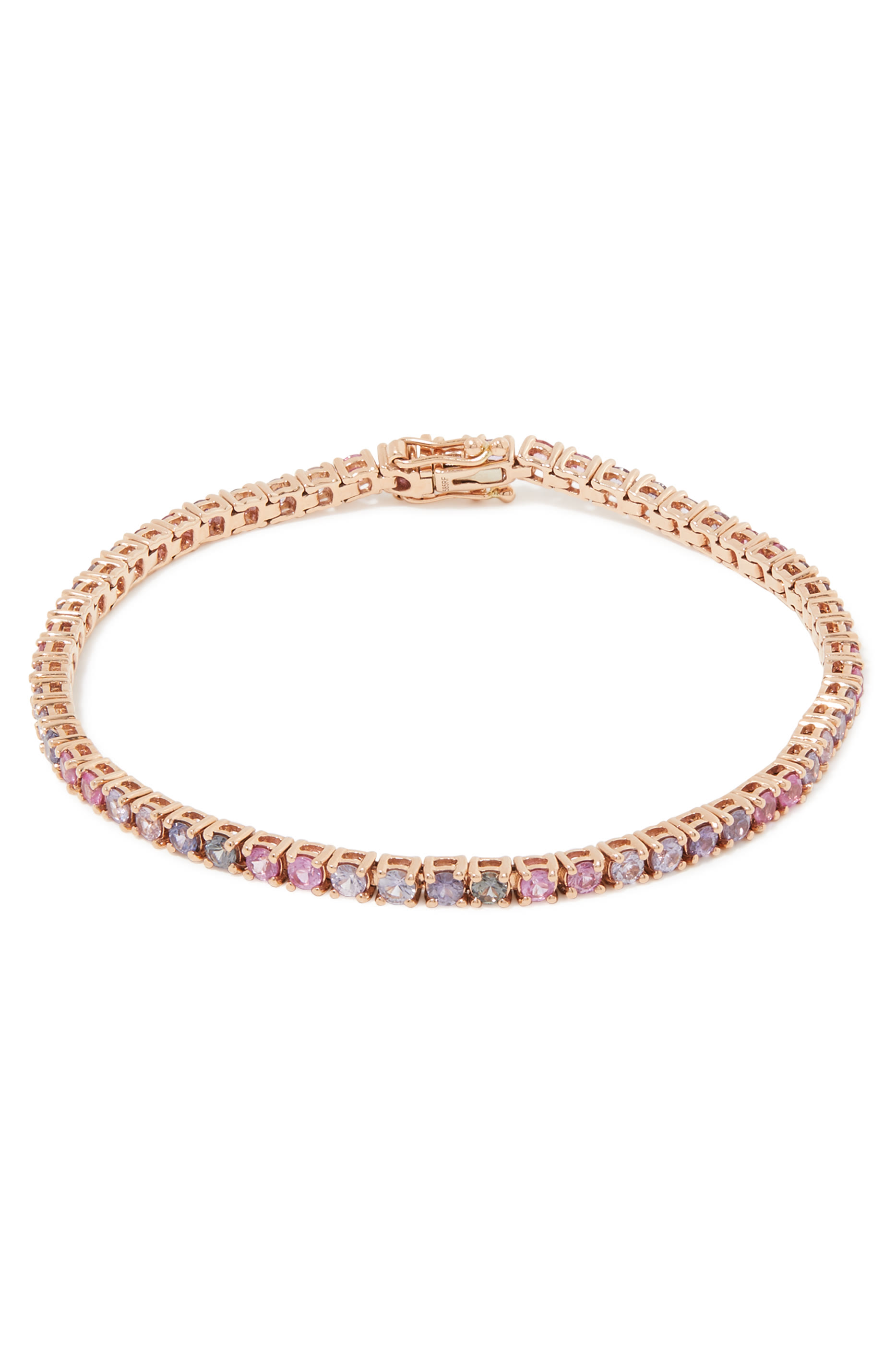 Graduated Pink Sapphire Tennis Bracelet