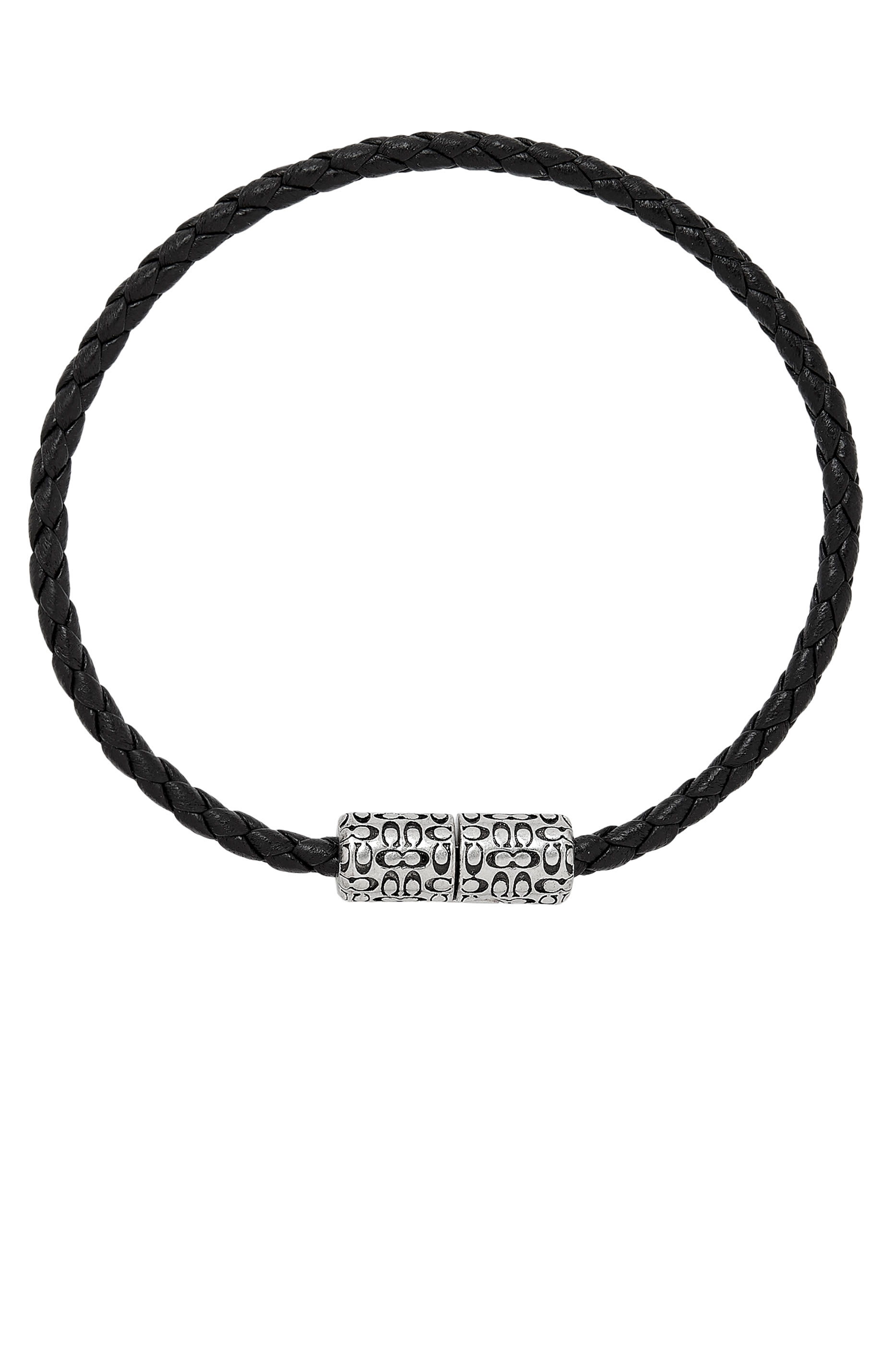 Quilted C Leather Bracelet