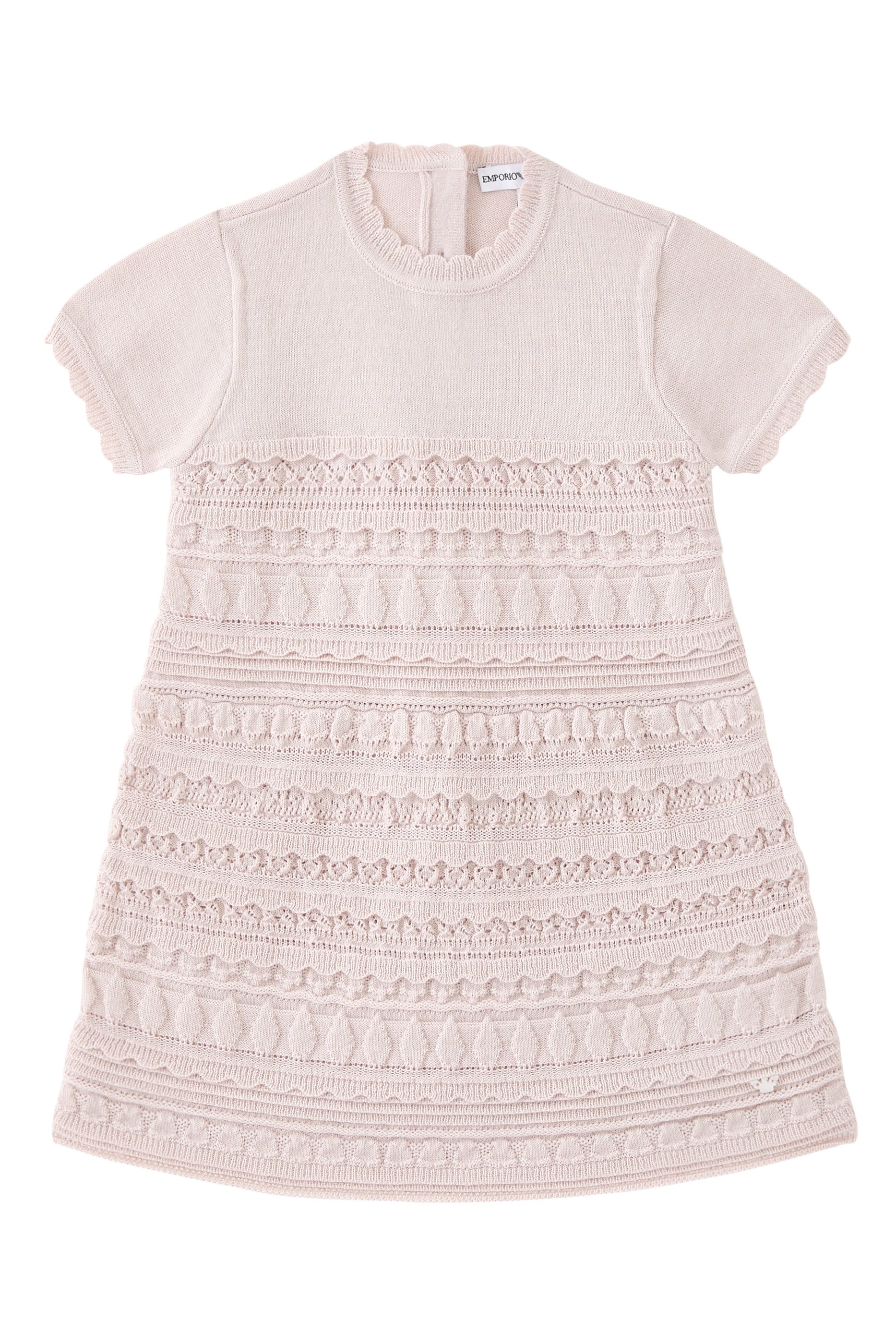 Kids Wool-Blend Knit Dress with Micro Ruffles