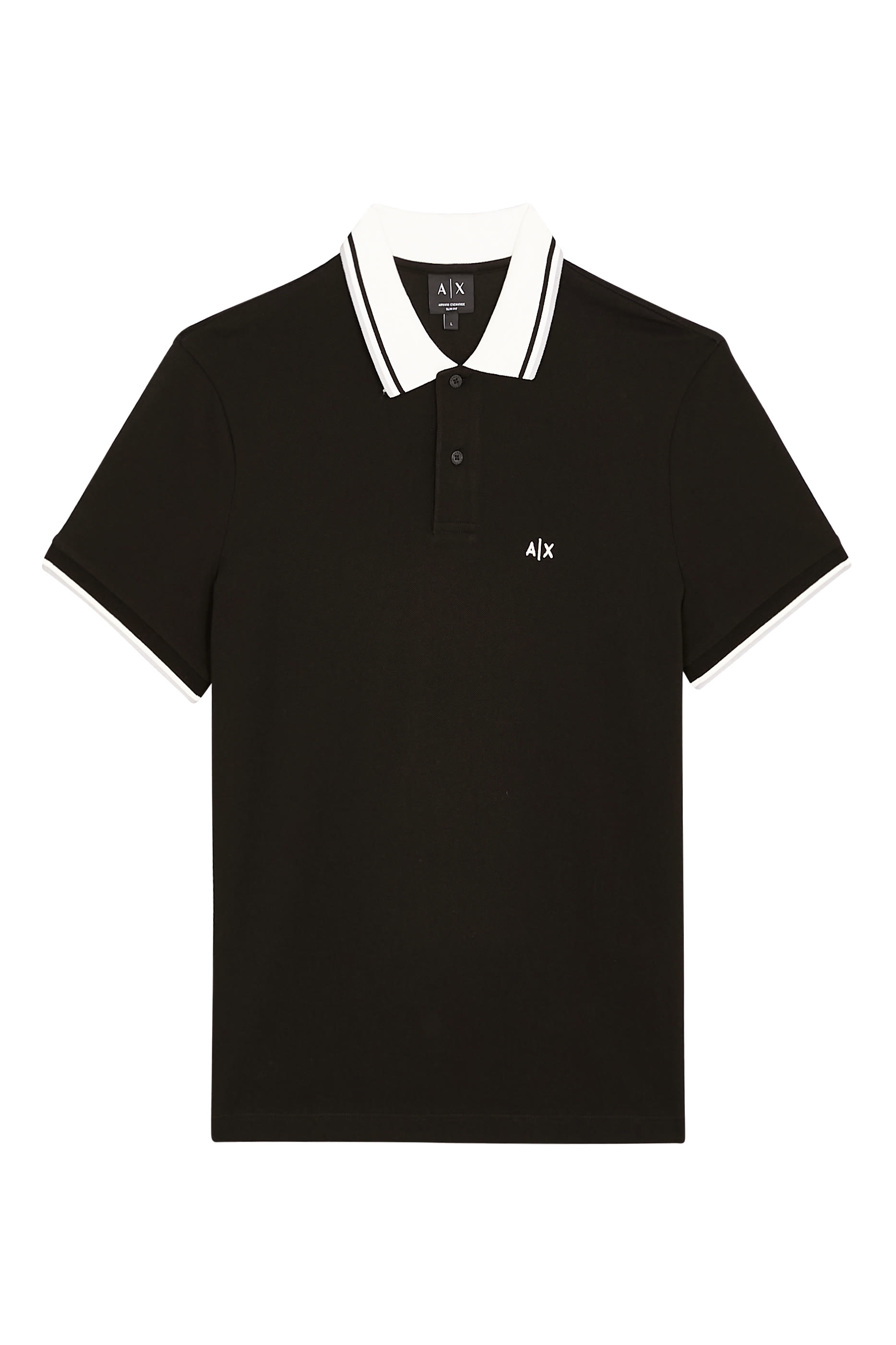 AX Logo Cotton Polo Shirt 