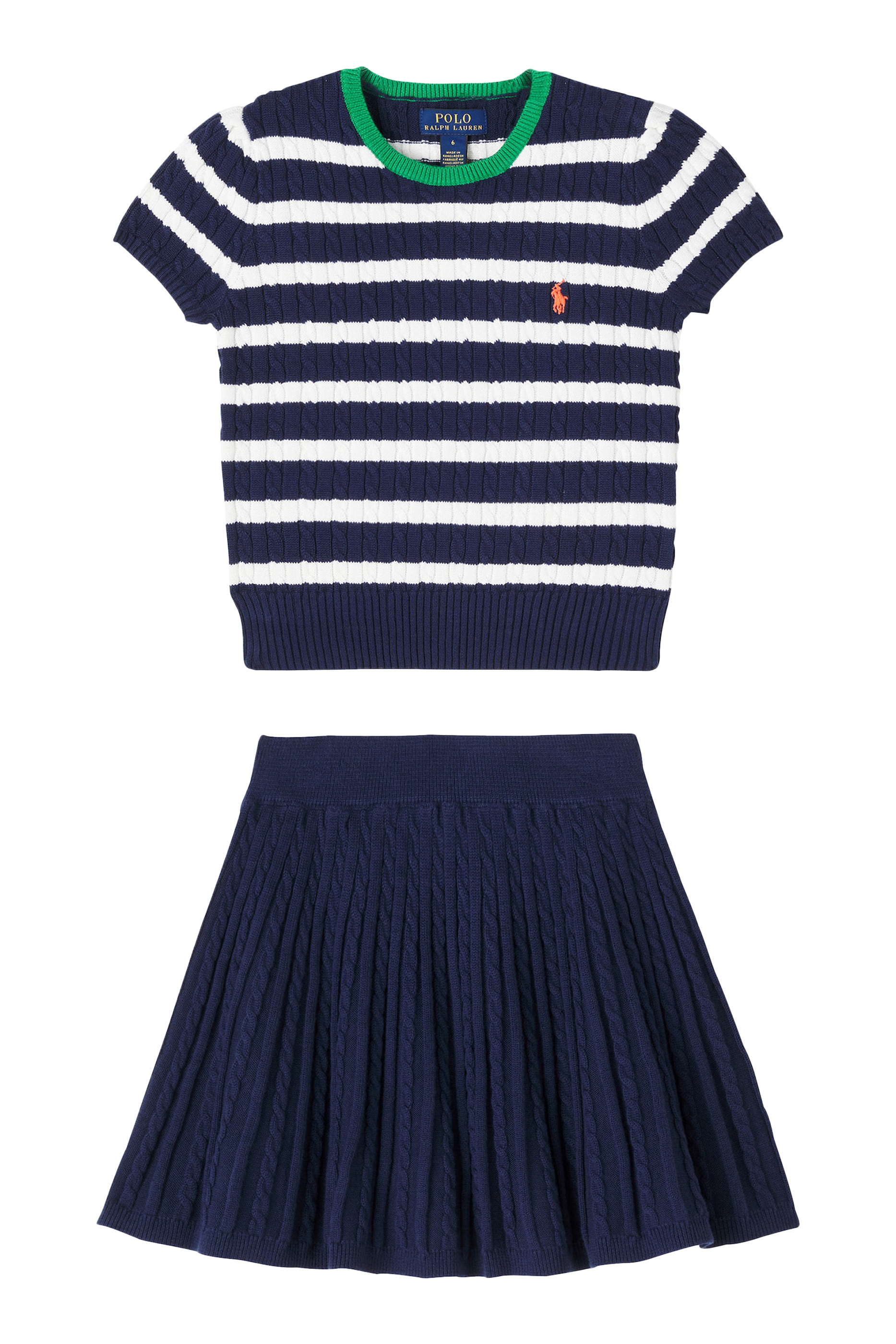 Kids Logo-Embroidered Skirt Set