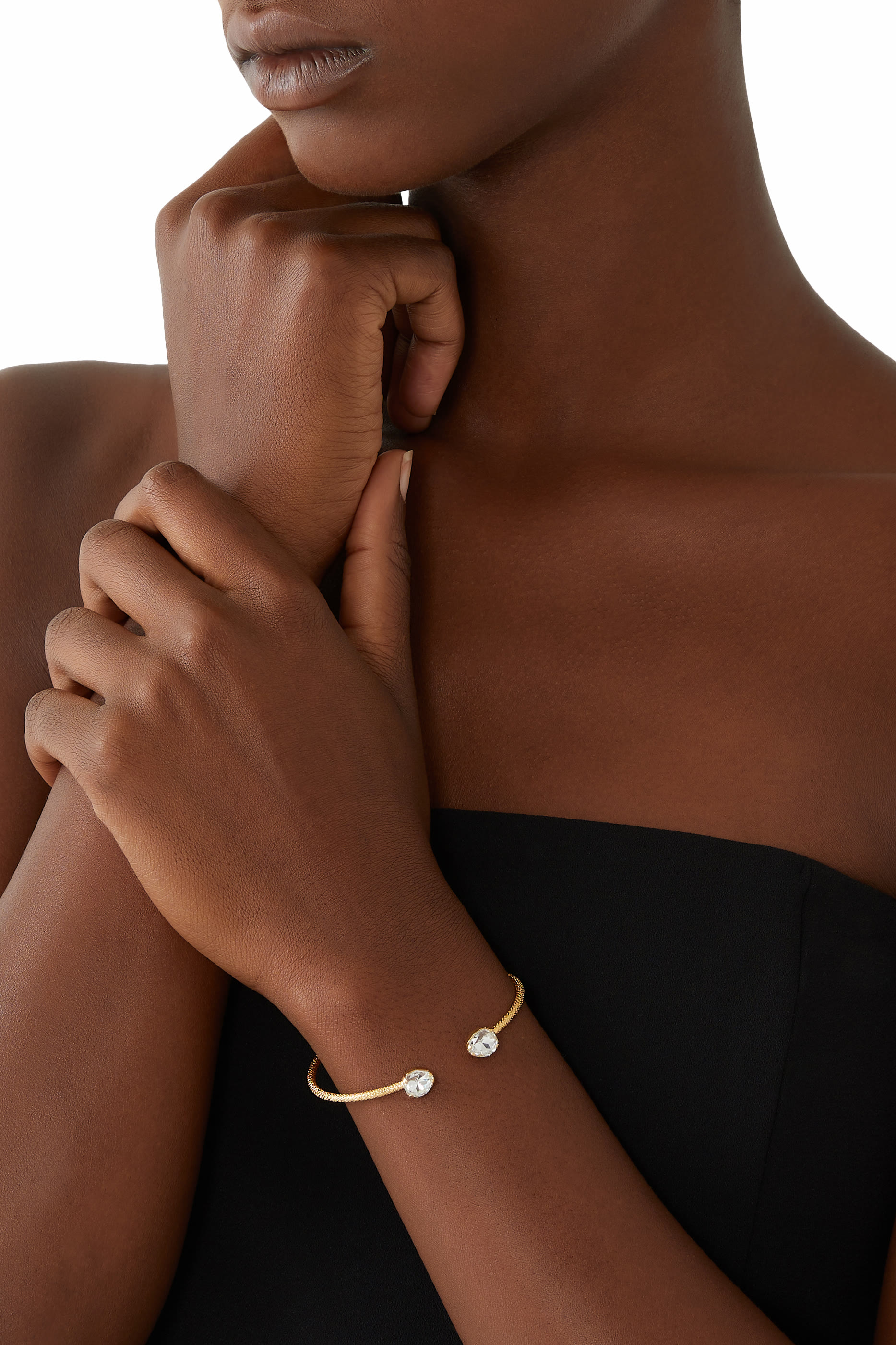 Mini Carlotta Bracelet, 18K Gold Plating & Crystals