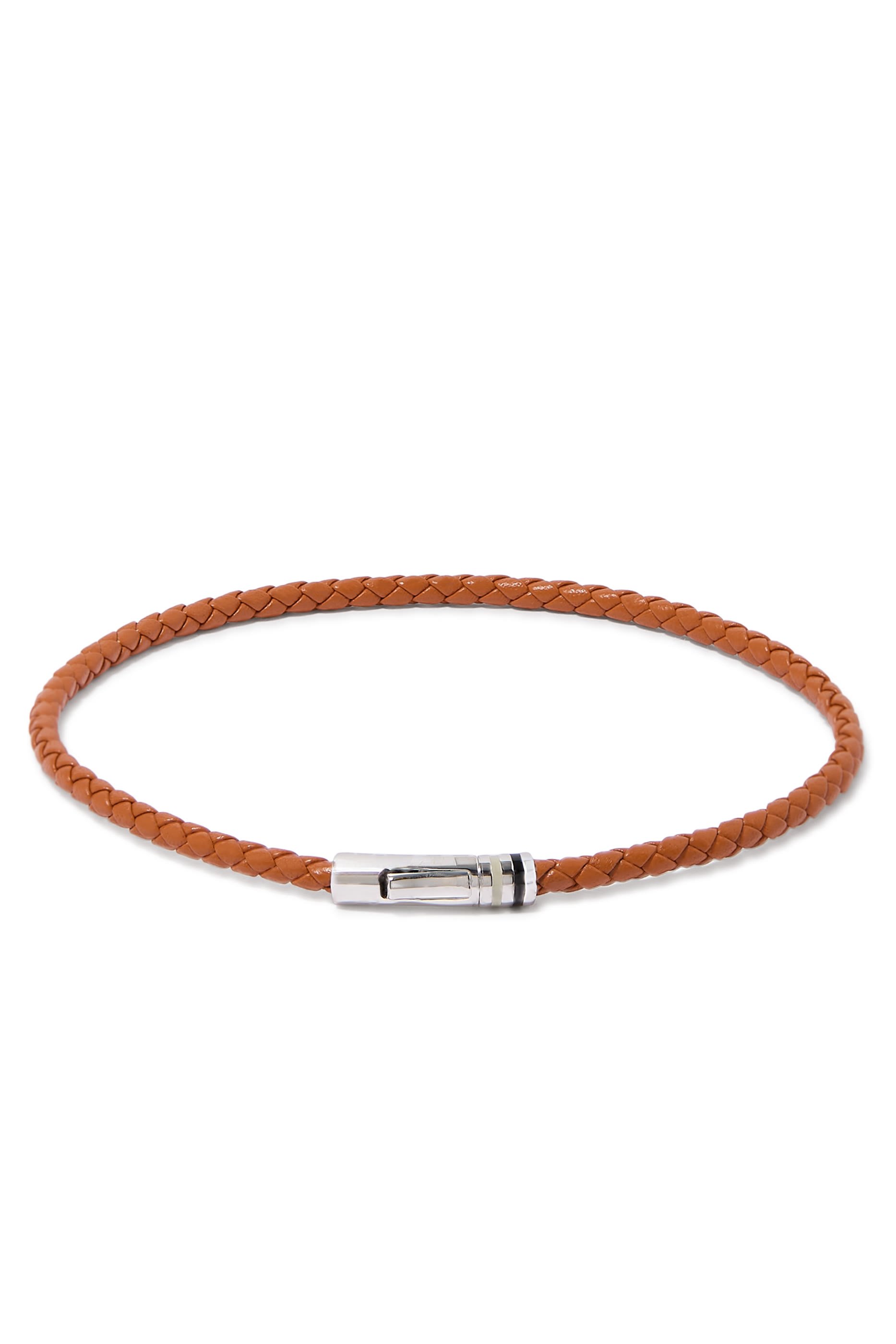 Juno Leather Bracelet, Sterling Silver