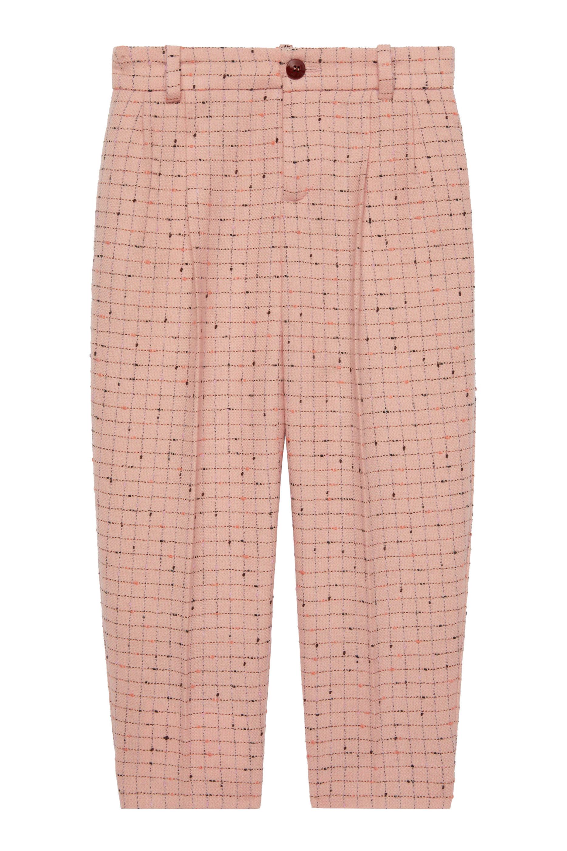 Kids Check Damier Wool Pants