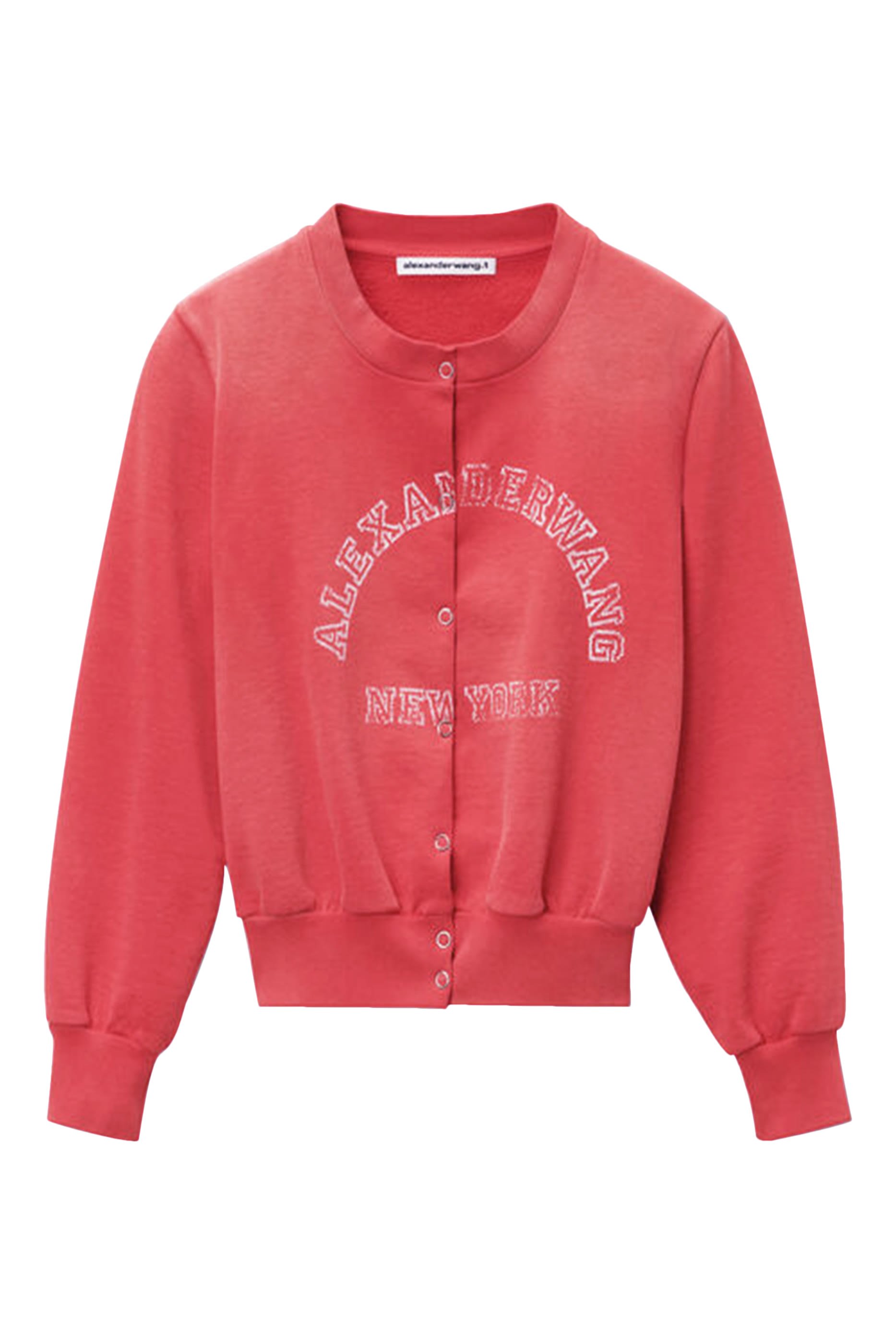 Shrunken Cotton Terry Cardigan