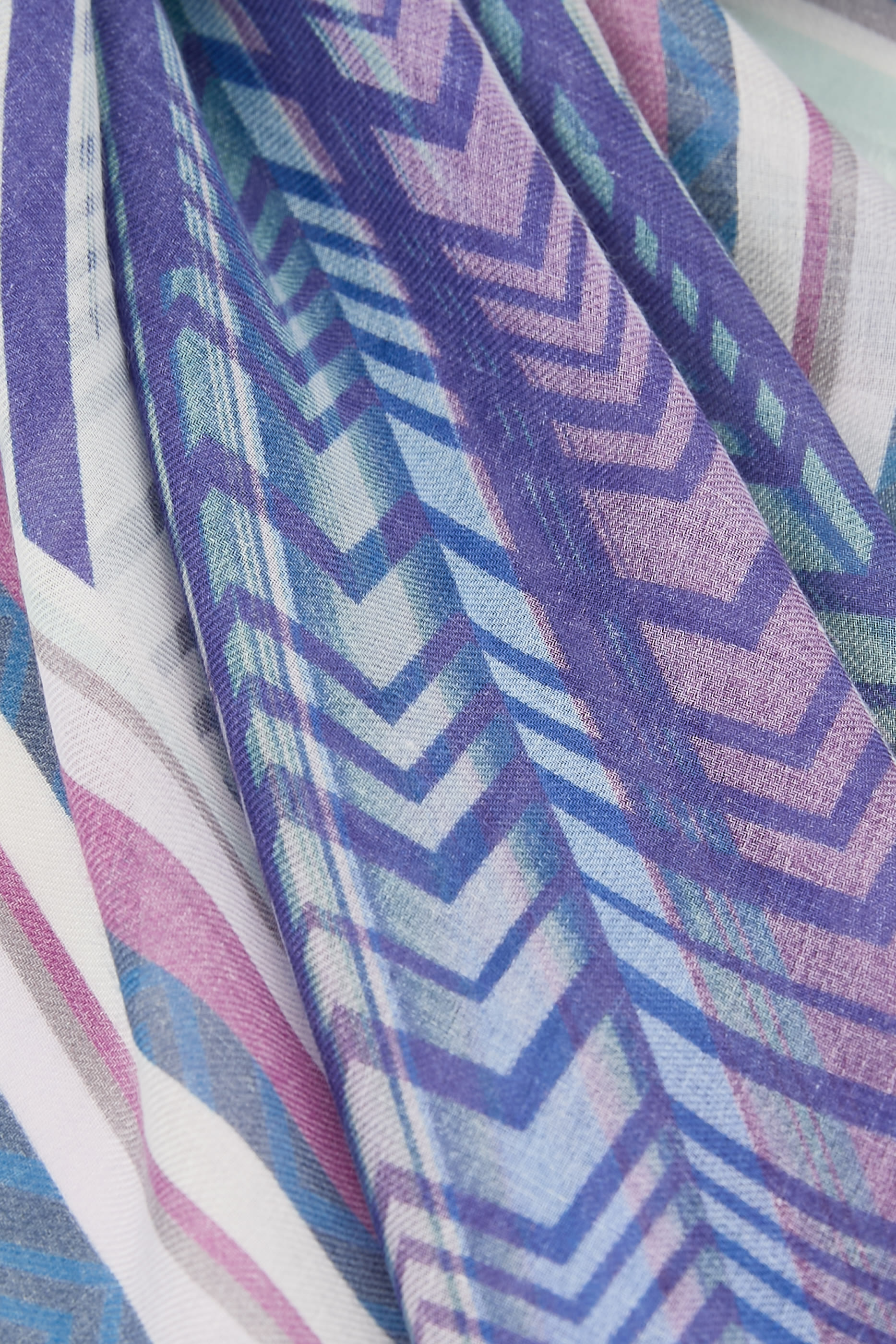  Stripe Zig Zag Silk Scarf 