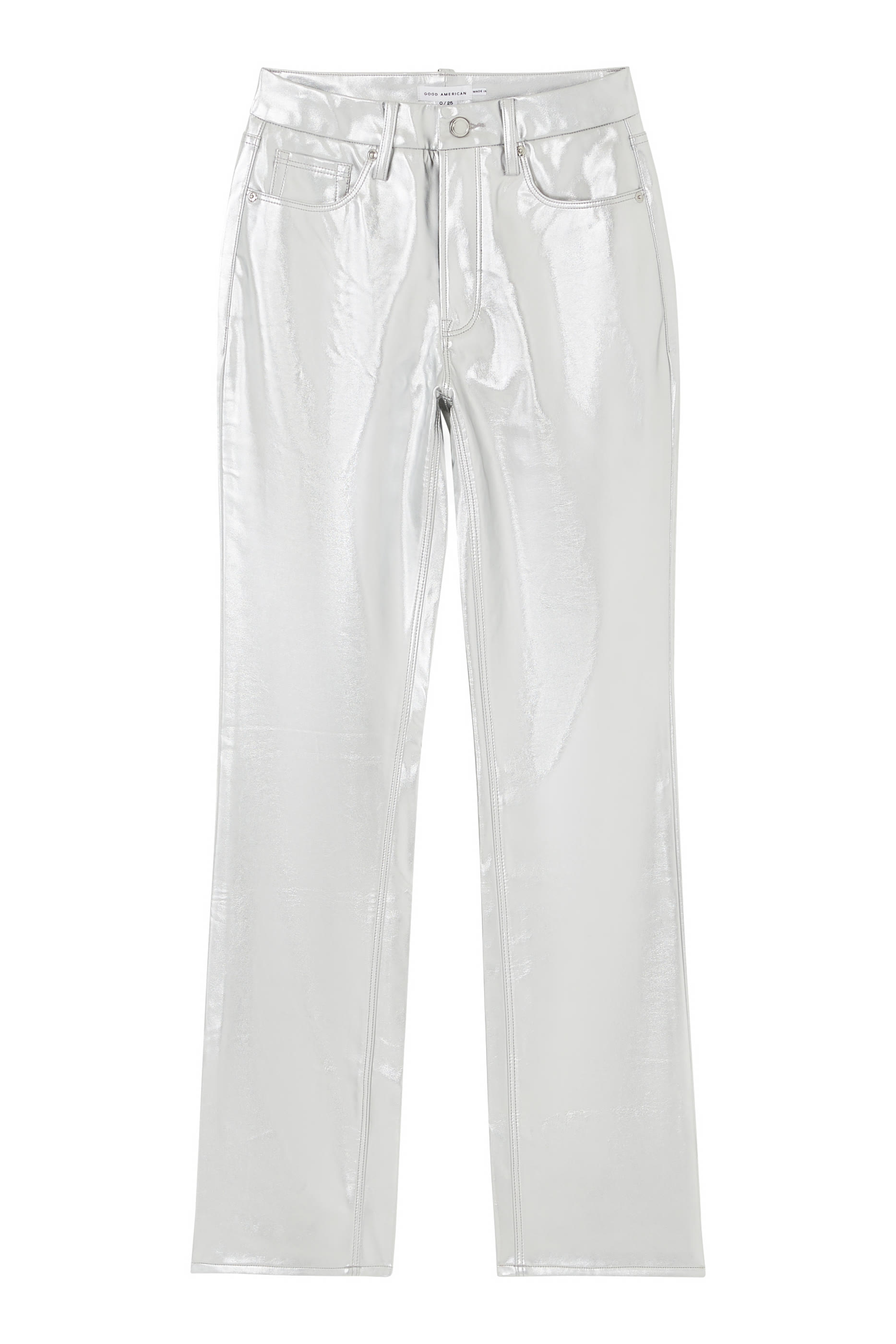 Metallic Faux Leather Pants