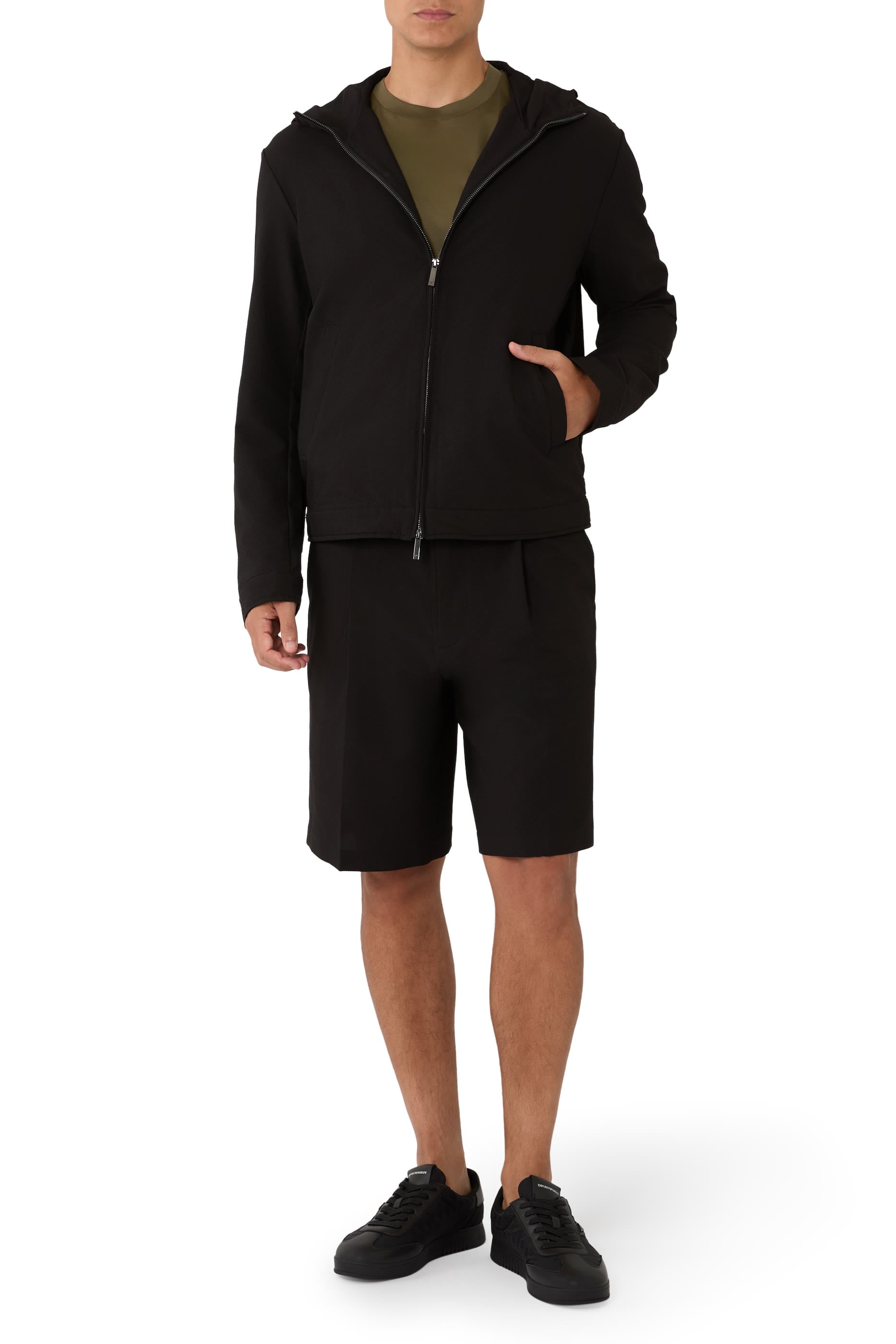 Down and Feather Padding Blouson Jacket