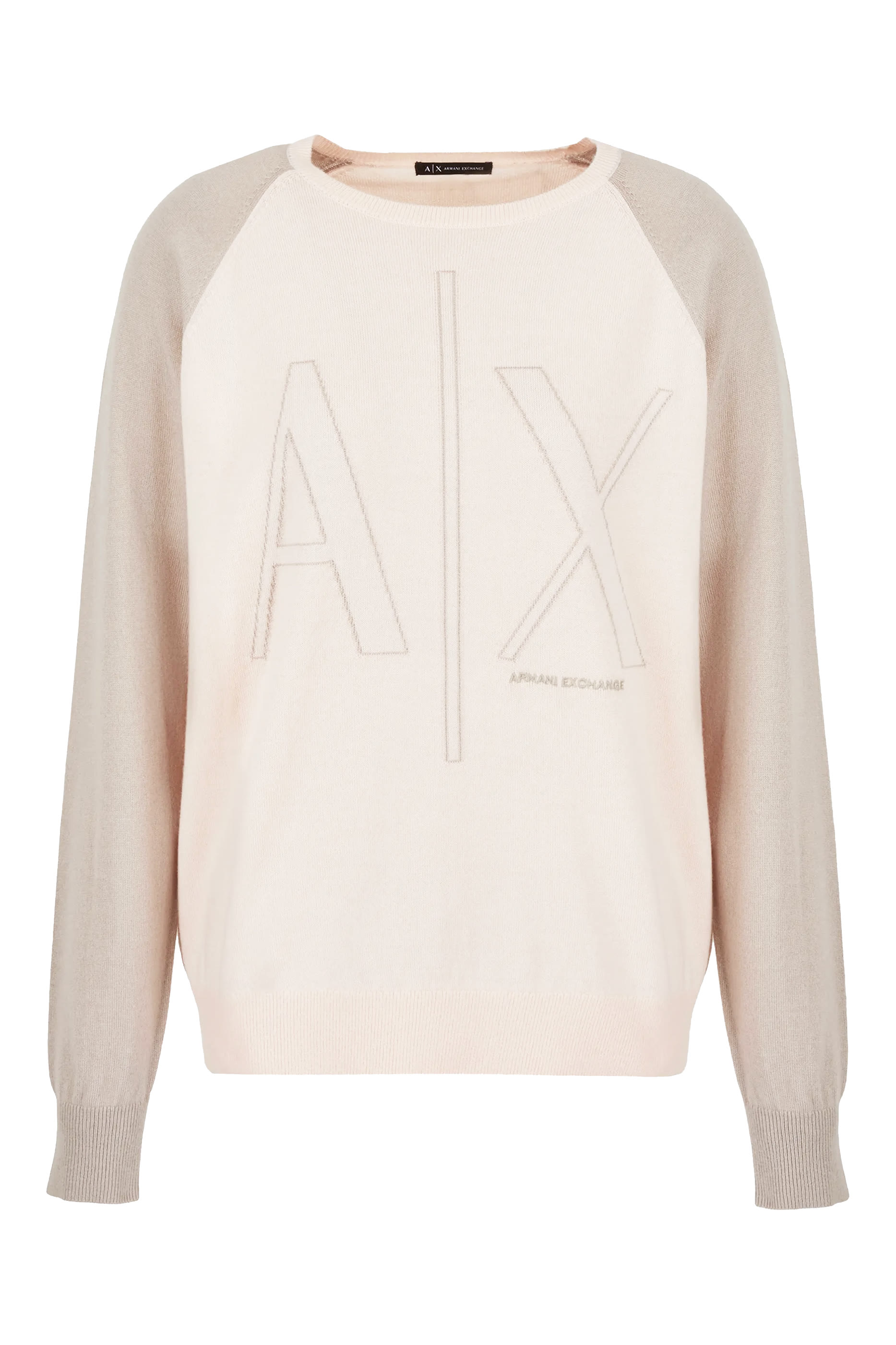 Two-Tone Knit Sweatshirt