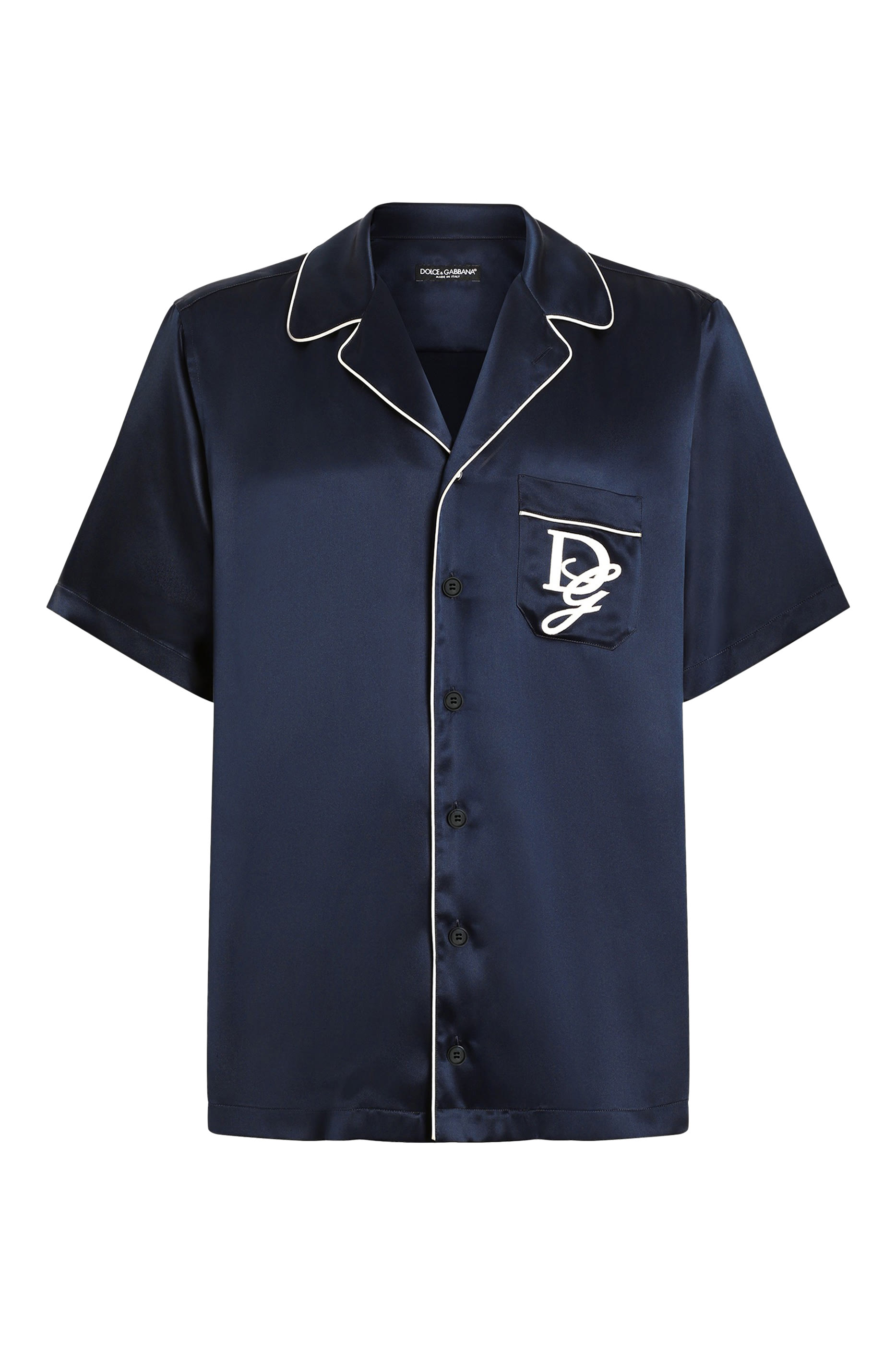 DG Logo Silk Satin Shirt