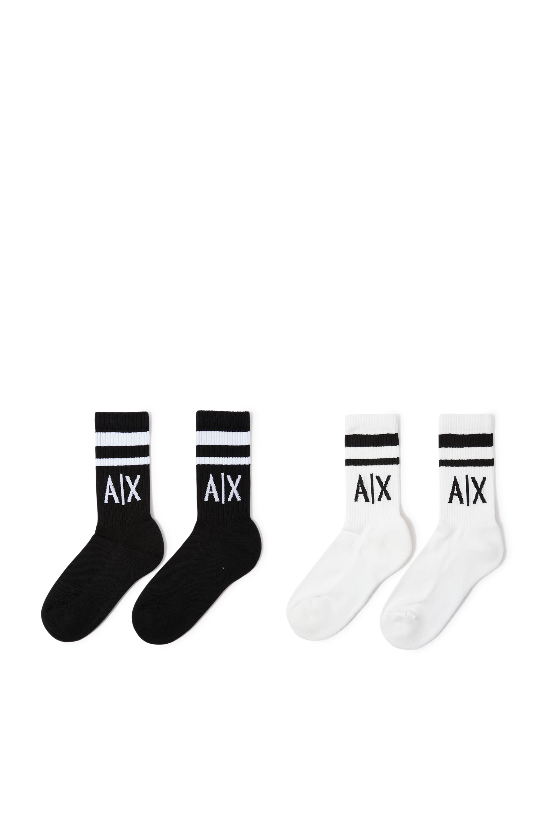 Contrast Terrycloth Socks, Set of 2