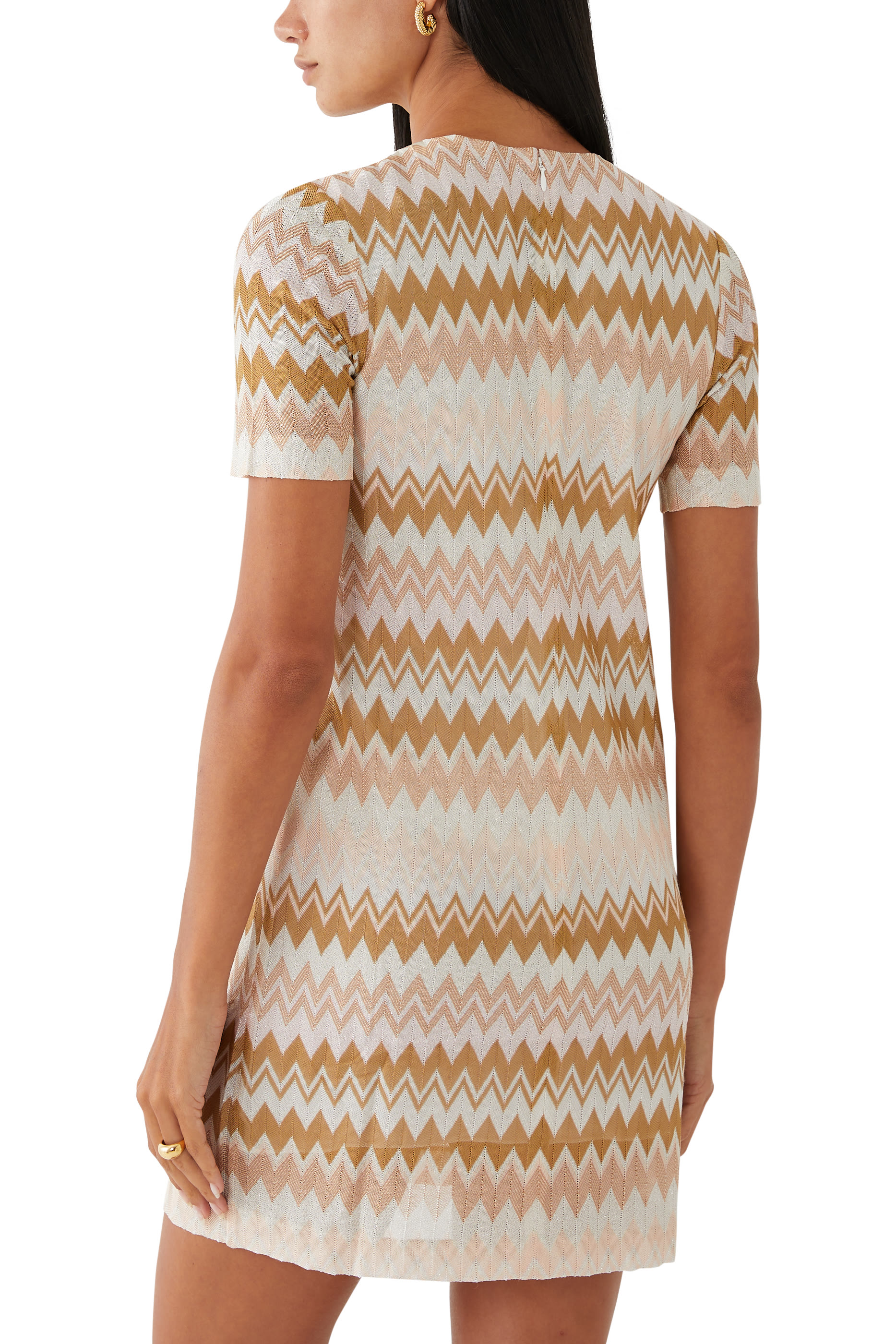 Zigzag Raschel Mini Dress