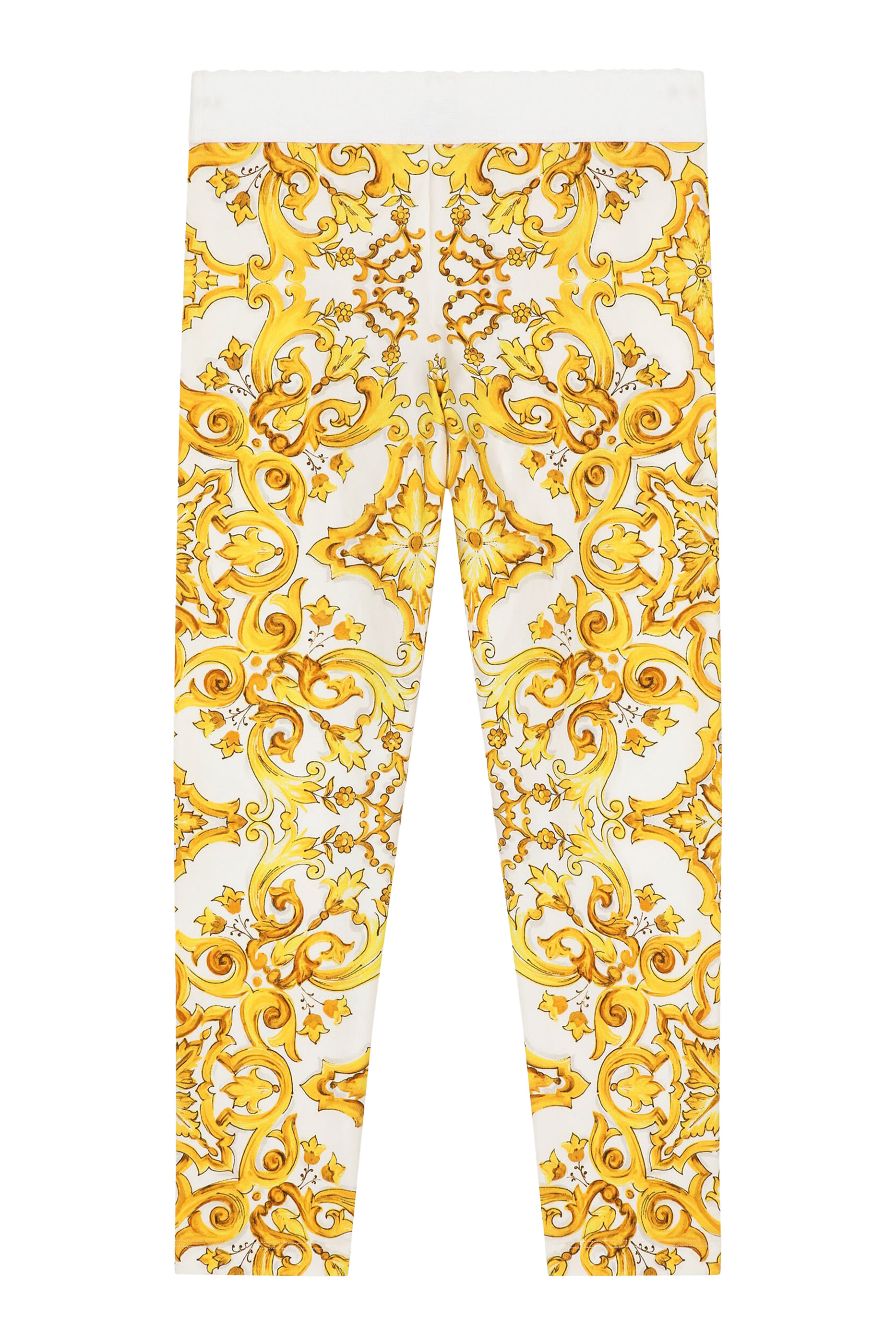 Kids Interlock Leggings with Yellow Majoilca Print