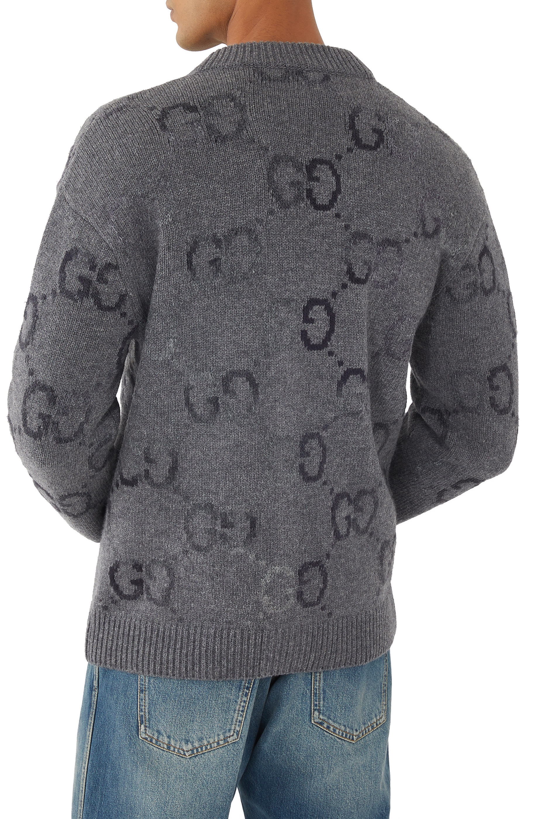 GG Intarsia Wool Cardigan