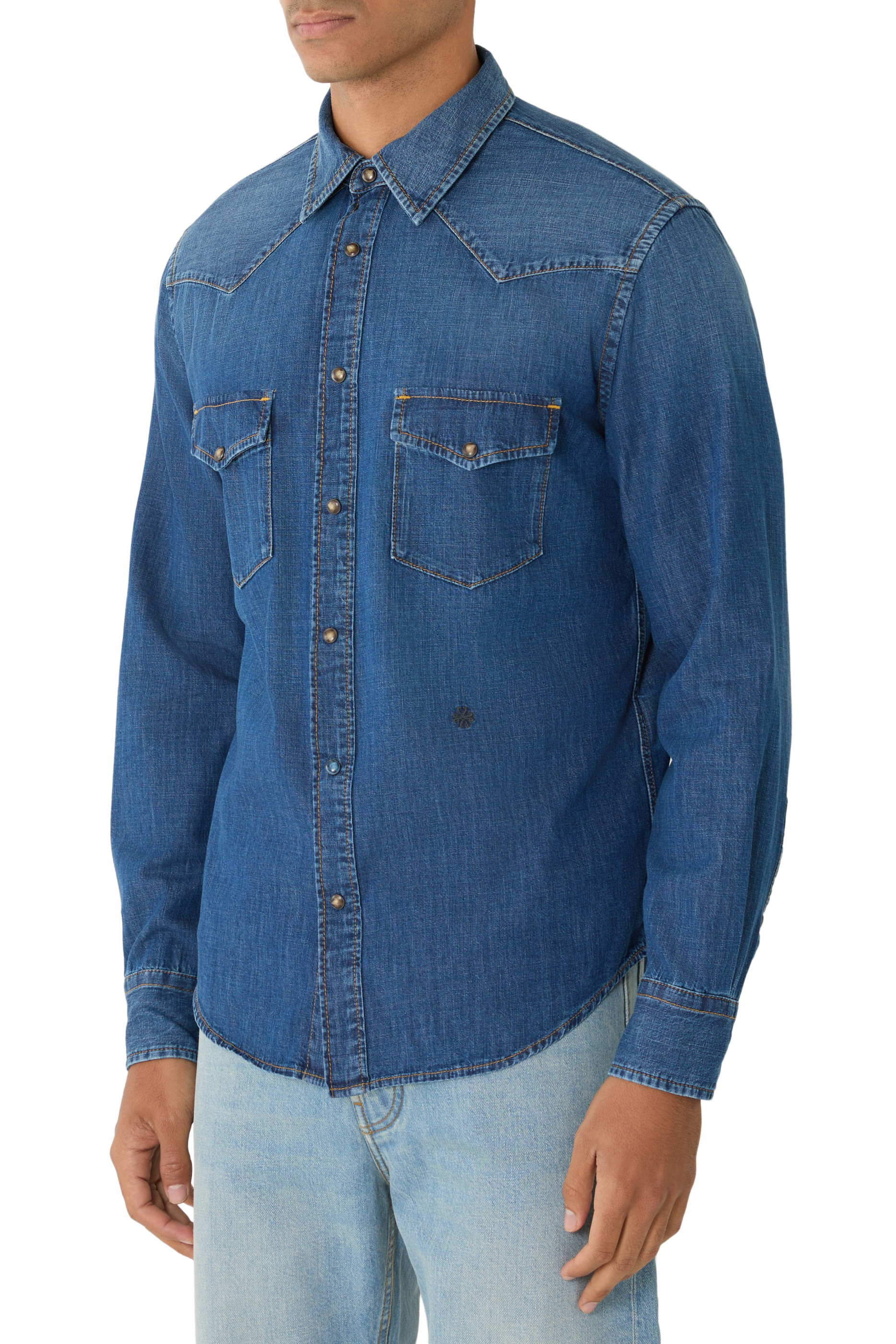 Button-Up Denim Shirt