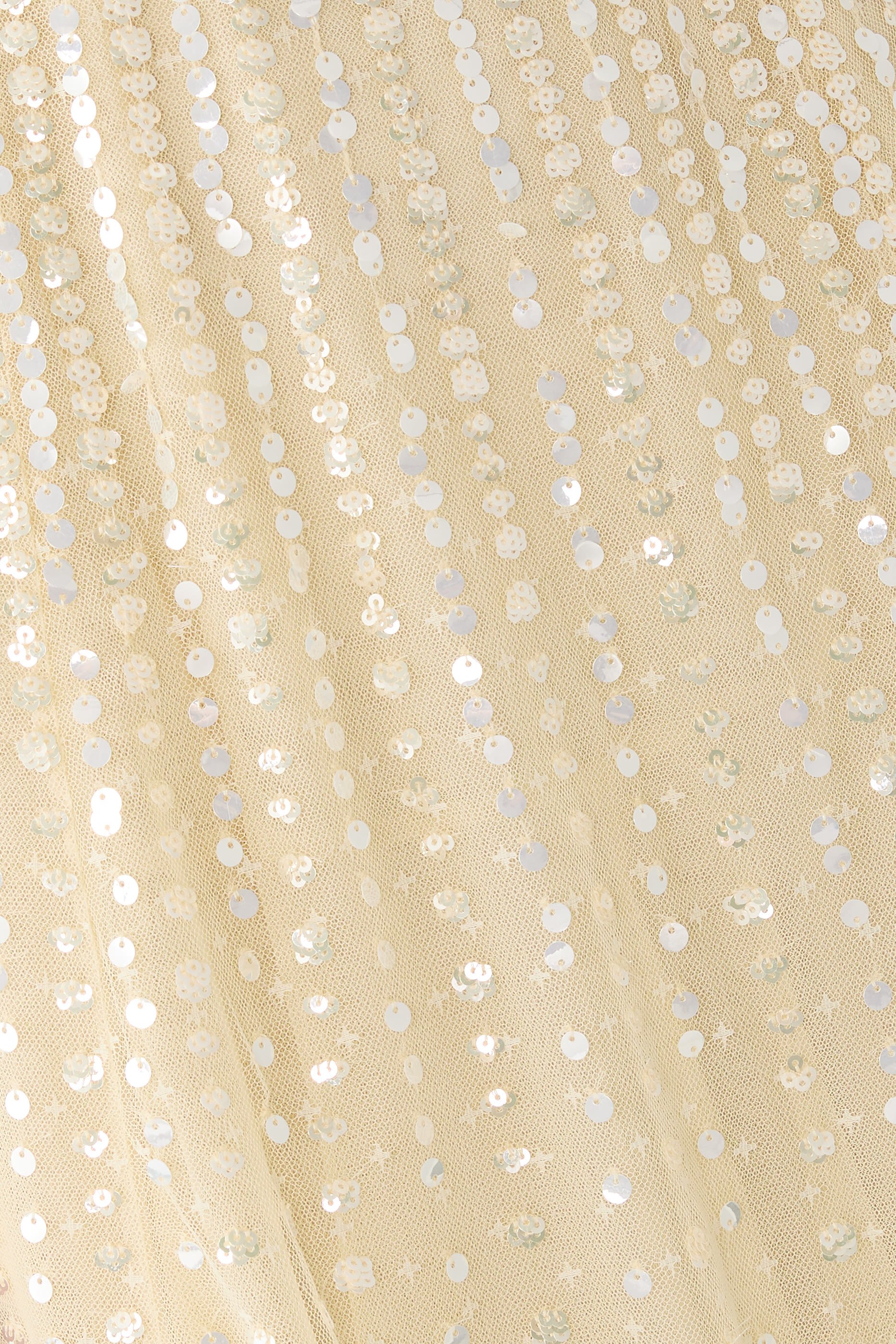 Moonlight Sequin V-Neck Cape Sleeve Gown