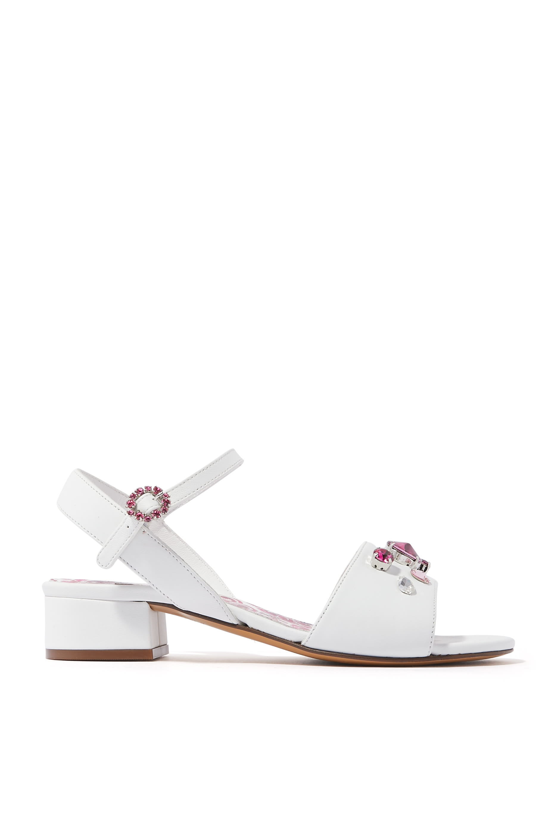 Kids Nappa Leather Jewel Sandals