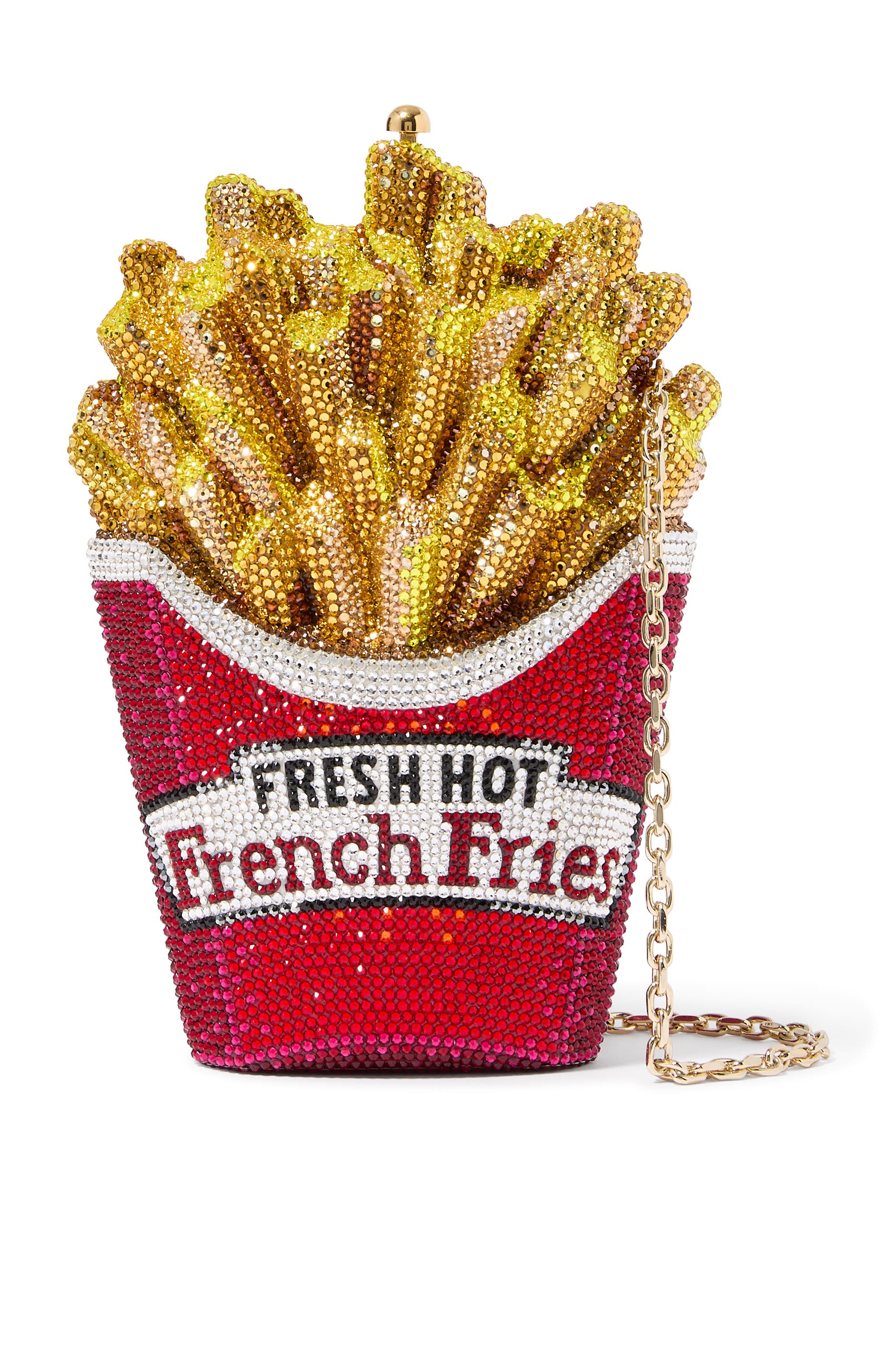French Fries Fresh and Hot Crystal Clutch Bag
