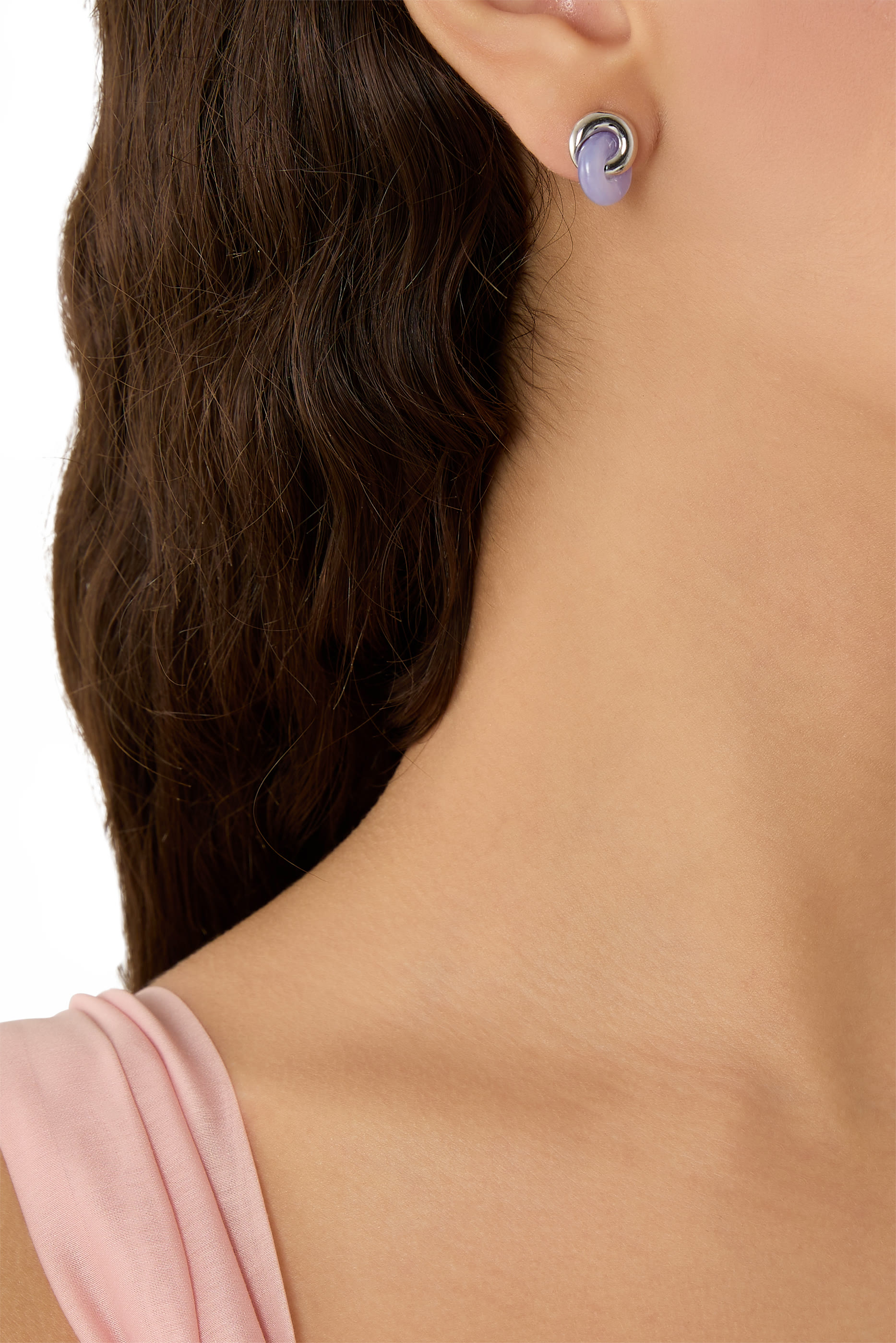 Interlock Studs, Titanium Posts & Cubic Zirconia, Acetate