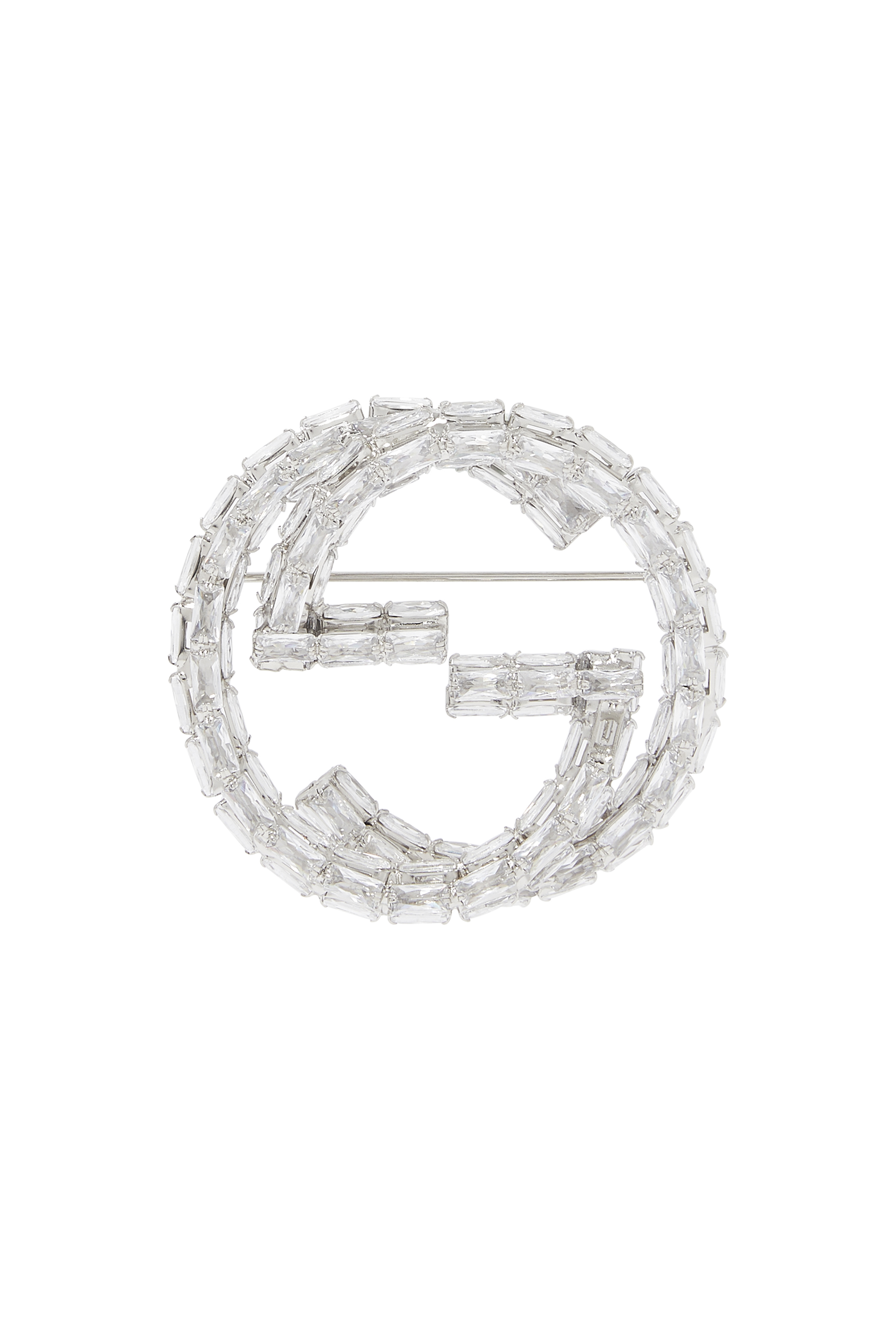 Interlocking G Crystal Brooch